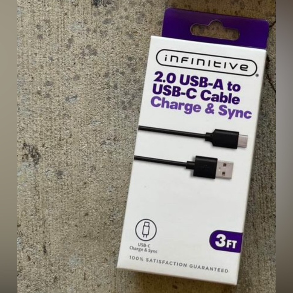 Infinitive USB a to USB c charge cord